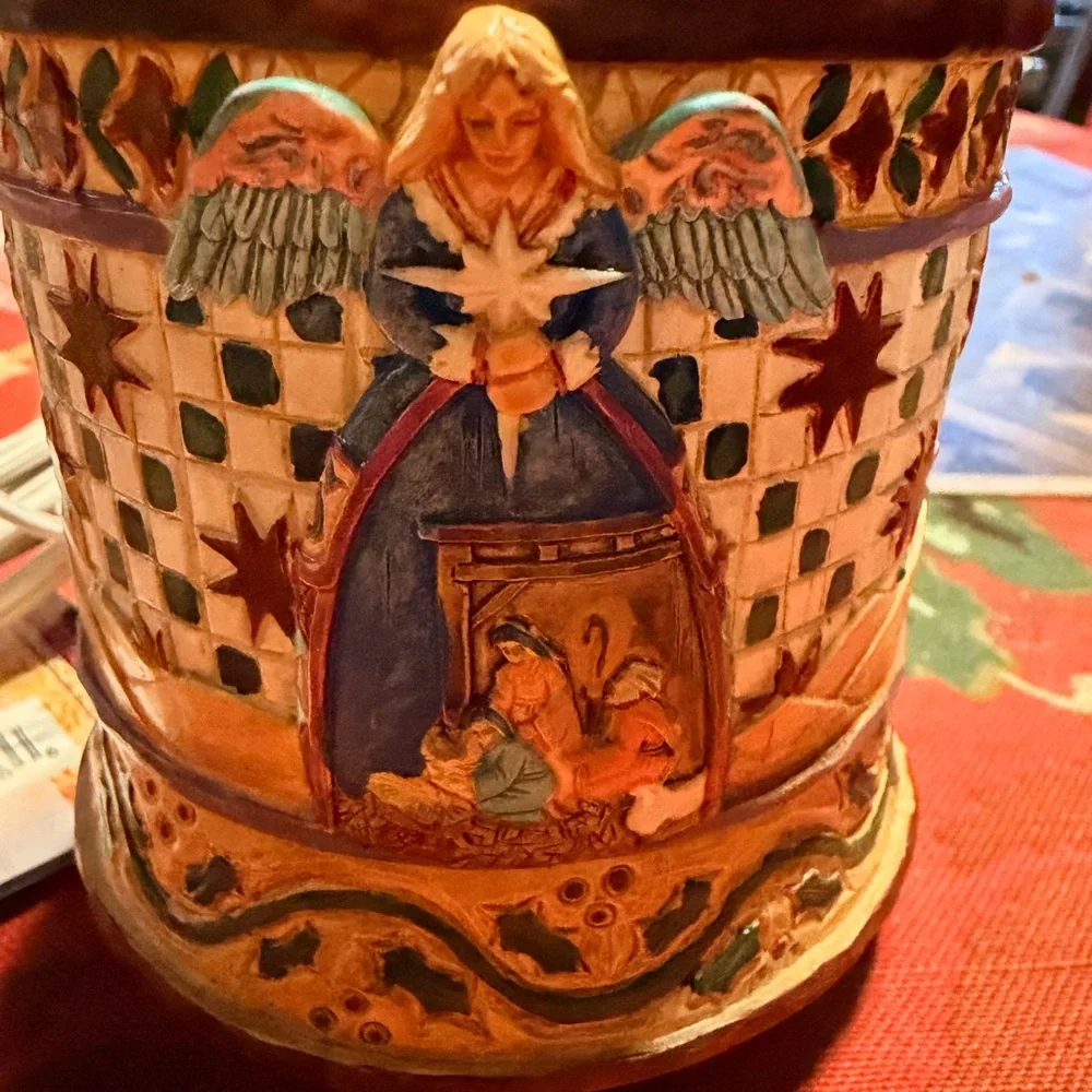 Jim Shore Nativity‎ Angel Electric Votive Warmer • Christmas Holiday Decor